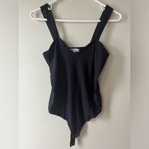 Express X Rocky Barnes Black Ribbed bodysuit Size Small